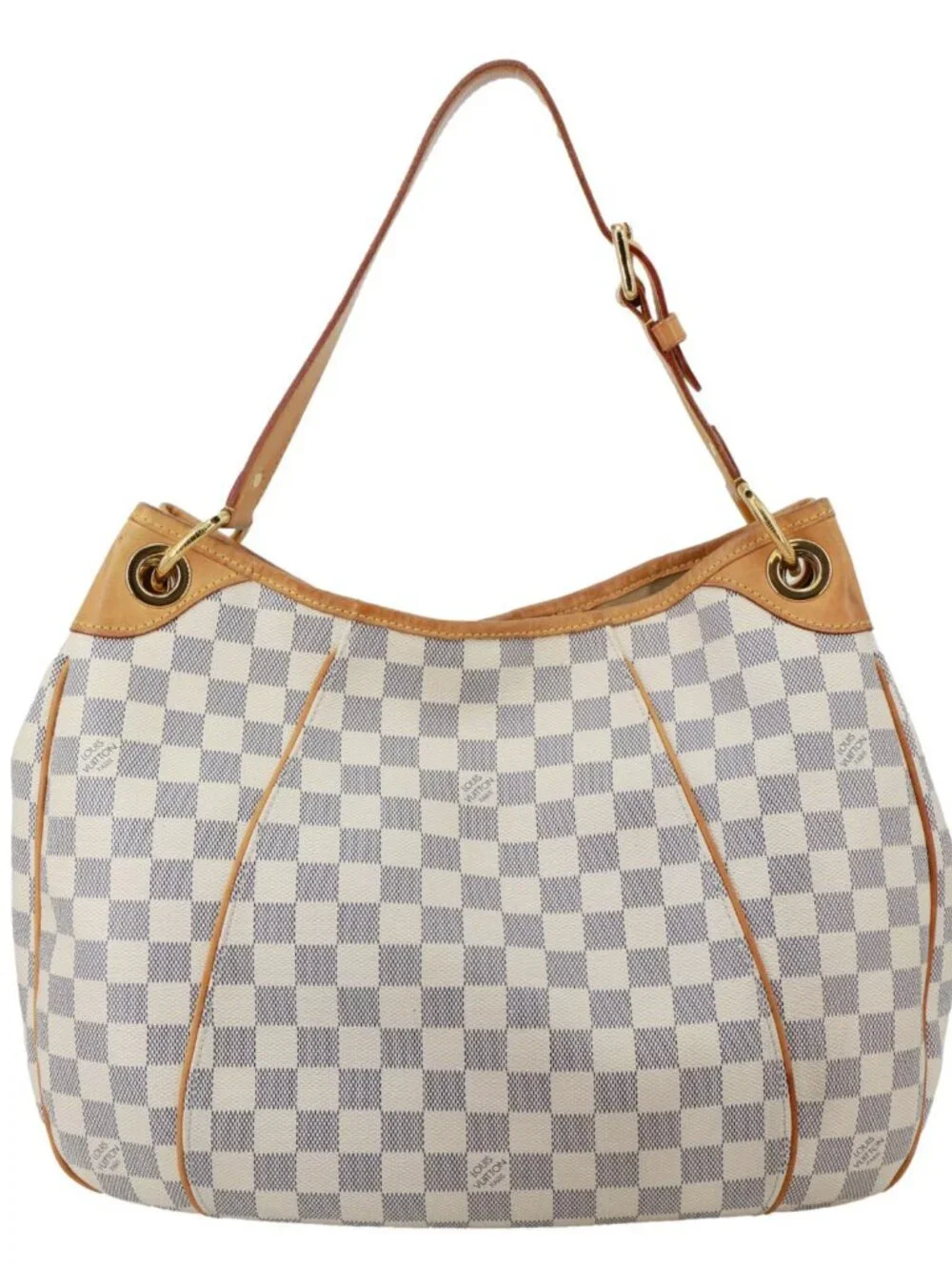 Louis Vuitton  Galliera PM Damier Azur Hobo Bag White